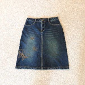 LIKE NEW Hello Kitty Denim Skirt (Adult Size Small)